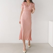 바보사랑 여신처럼 반팔 랩스타일 롱 원피스(ops1042) .드레스날다