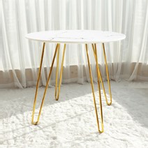 인블루가구 마블테이블 화이트 골드프레임 카페테이블 거실테이블 식탁