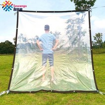 방수천막 몽골텐트 천막 캐노피천막 포장마차천막 바람막이천막 접이식천막 행사용천막 그늘막Tewango 맞춤형 방수 방수포 투명 필름 창 비 보호 발코니 꽃 식물 보호소 375, 1m x 4m