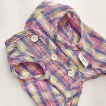 당감샵 강아지 트위티 리플 지지미 조끼 크롭티, 핑크