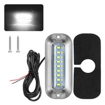 10-30V 보트 요트 해양 선박 폰툰 상인방 조명 수중 램프 LED 표시기 12V 24V 트럭 자동차 DRL 방수, [02] WHITE