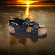 남성 버켄샌들 버클 투버클 3.5cm 가죽샌들