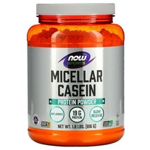 나우푸드 Sports 미셀라 카제인 프로틴 파우더 무맛 816g(1.8lbs), 5병, 816g