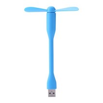 휴대용 미니 USB 팬 유연한 이동식 가제트 분리형 냉각 보조베터리 PC 노트북, [02] BLUE