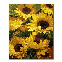 플레이어바웃 유화 피포페인팅 DIY 명화 그리기 40 x 50 cm 로맨틱 해바라기, 혼합색상