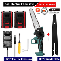 플런지쏘 원형톱 테이블쏘 21v 1pcs2pcs 배터리 휴대용 미니 전기 가지 치기 톱 충전식 작은 나무 분할 전기 톱 한 손으로 목공 도구, 6인치 세트2, 1개