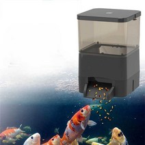연못 물고기 밥 주는 기계 자동 급여기 대형 어분, 실버 2.8L 배터리 모델