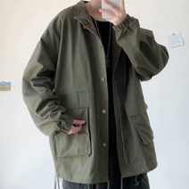 남성야상점퍼 봄 가을 사파리 블랙 카키