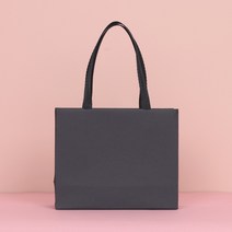 크루거브렌트 도톰 블랙 고급쇼핑백 1매, (1)가로형 특소(16x13x6)