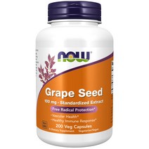 나우 푸드 포도씨 추출물 그레이프 씨드 100mg 200캡슐, 1개, 기본