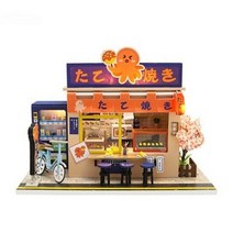 일본 건물 미니어쳐 DIY 나무 인형 집 키트 미니어처 가구 포함 사쿠라 인형의 룸박스 조립된 장난감 성인 선물용, J only dollhouse