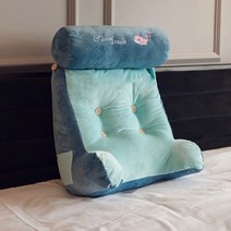 LEYDUN 삼각 베개 쿠션 쿠션 탈부착 가능, 푸른 색