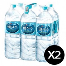 농심 백산수 2.0L x 12병 생수 물 2리터(라벨 유/무 랜덤발송)