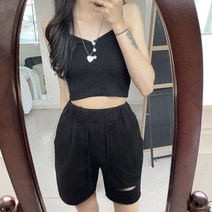 쭈리일자커팅반바지