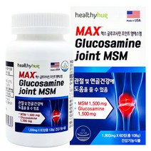타이거아울렛 미국 글루코사민 조인트 MSM 60정 x 1병 약 1개월분 엠에스엠 식이유황 초록입홍합 상어연골 무릎 관절 연골에 좋은 프리미엄 영양제, 단품, 단품