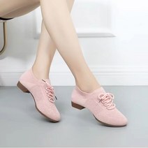 SHENGBO여성 댄스화 날염직포 소프트 컴포트 네 컬러+NO.004LH908, 220, 핑크색 실내 가죽 밑창