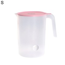 음료디스펜서 피쳐 2000/2500ml 명확한 대용량 투수 내열성 냉수 주전자 가정용 음료 저장 용기 병, L, 04 분홍색