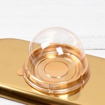 일회용 월병 상자 디저트 포장 상자 원형 포장 계란 노른자 플라스틱 상자 케이크 비스킷 빵 크림 머핀 비스킷, 50 조각, 골드