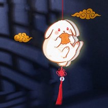 크리에이티브 중추절 축제 아크릴 옥 토끼 랜턴 DIY 핸드메이드 재료 배터리와 휴대용 발광, 12 L