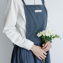 꿈일공간 원피스형 린넨 앞치마 6종 공효진앞치마, 03. 다크 블루