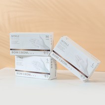 봄에봄 니트릴 장갑 100매, 대형, 라텍스장갑 화이트_100매, 대(L)