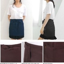 크로바 미니카페앞치마 미니앞치마 카페앞치마 미용 커피앞치마 유니폼 커피 공방용 주방 바리스타 미용 커피앞치마 애견 생활방수, 브라운_FREE