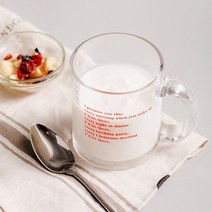 영어 문구 글라스 컵 손잡이 물 찻잔 커피 잔, 색상, 1개