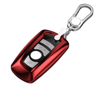 비엠 키케이스안티-분실 소프트 TPU 자동차 키 케이스 원격 커버 셸 홀더 Fob BMW 225i M240i 430i 320iGT, 09 Red set 1