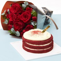 유어버스데이 뚜레쥬르 레드벨벳케익+축하해꽃다발[어버이날 카네이션]