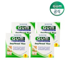 GUM 검 휴대용 교정 치실 5개입 4개, 단품