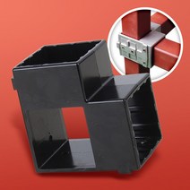 용접없이 파이프조인트 75mm 2P 정자조인트 연결 용접없이연결 각관조인트, 사각파이프 조인트 75 검정 2개