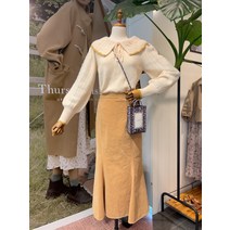 써스데이아일랜드 코듀로이 머메이드 롱 스커트(T218MS케이투34W)(1272551)