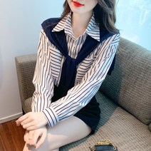 단추 럭셔리 모임 레이스 삼남매가 용감하게 긴팔 봄 블라우스 깔끔한 패션코디 빅사이즈 시크한