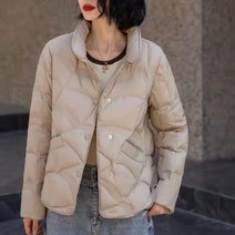 화이트 오리털 경량 패딩 여 겨울 한국판 샹윈 숏 작은 키 패딩 점퍼