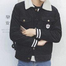 가바바 남성 빅사이즈 귀여움 연출 가능한 무스탕스러운 골덴자켓 5xl까지~ G4201