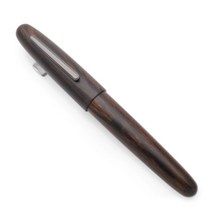 Jinhao 9056 천연 나무 만년필 수제 M/F 펜촉 잉크 펜 및 컨버터|Fountain Pens|, 1개, F Nib, Ebony Wood - B Clip