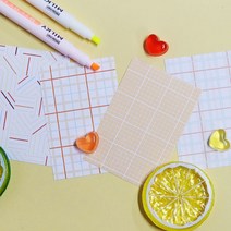 옐로우 디자인메모지 다꾸 미니 메모지 꾸미기메모지 패턴 예쁜메모지 접착메모지, 상세페이지 참조, 상세페이지 참조