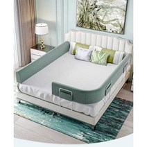 침대 범퍼 가드 난간 쿠션 전체 테두리 울타리 낙상, 베이지 1mx25cm(브래킷 2개)