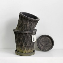 블랙 와플팟 14호 (받침세트) 베트남토분, 단품