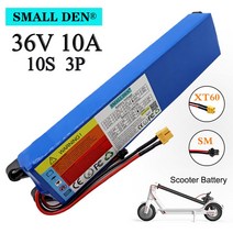 전동 킥보드 배터리 교체 36V 10Ah 18650 충전식 리튬 팩 10S3P 500W 고출력 수정 된 자전거 스쿠터 전기 자전거 BMS XT60 포함 157753, Bullet Plug