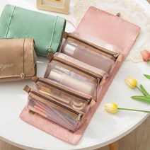 롤링 여행용 분리형 화장품 매쉬 파우치