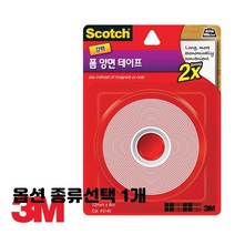 투명 기본 폼 양면 테이프 유리문 유리선반 액세서리 부착용 목재용 12mm 24mm 종류선택 5개입 1세트, 1개, 5개입  12mm x 4M