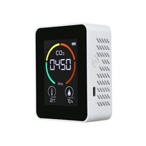 CO2 감지기 온습도계 홈 디지털 공기 감지기 지능형 공기 품질 분석기 가정용 대기 오염 모니터, 협동사, 하얀