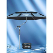 파라솔바람막이 낚시 천막 천 가림막 휴게장소 가림막, 더블 레이어 블루 2.2미터