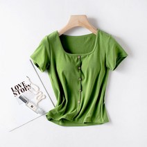 COBOTOR 여성 노브라 반팔 티셔츠 심플 무지 여름 여자 노브라티 nobra shirt XK0484