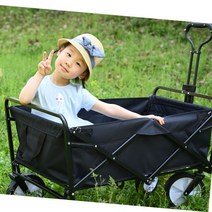 Lepeng 캠핑카트 웨건 폴딩 콜맨 접이식 웨건상판, 5寸小轮, 검은색