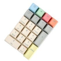 기계식 게임용 키보드 PC 데스크탑 컴퓨터용 PBT 숫자 키패드용 방진 및 방수, 21OEM용 키, 플라스틱, 화려한