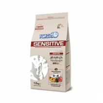 포르자텐 전연령용 생선 센서티브 이어 플러스 강아지 사료, 1.5kg, 1개