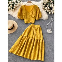 니트 롱 스커트 홀가먼트 벨벳 누빔 울 미디 퍼플오렌지화이트 투피스 세트 여성 빈티지 스퀘어 칼라 반소매 탑 + 하이 웨이스트 a 라인 여성 정장 2021