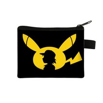 흰수염피규어 포켓몬 동전 지갑 휴대용 카드 홀더 pokémon cute print keychain storage bag 피카추 그림 장난감 선물 153, 27